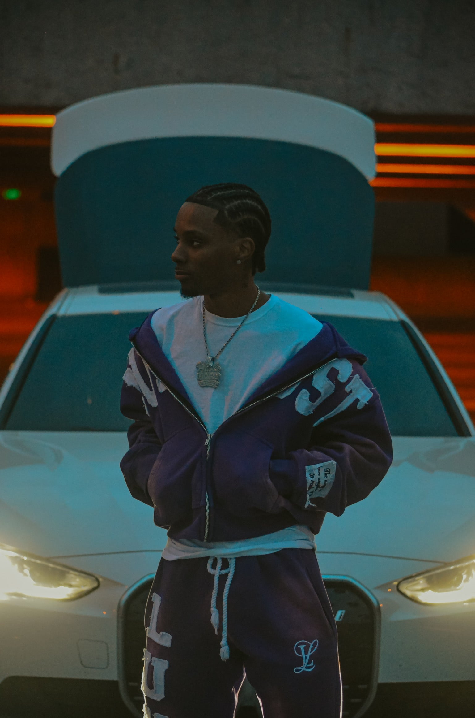 Purple “LuvLost” sweatsuit